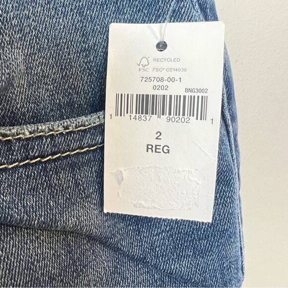 NWT Gap Maternity Skinny Jeans Full Panel sz 2 Medium Blue Wash Stretch Denim - Picture 6 of 8